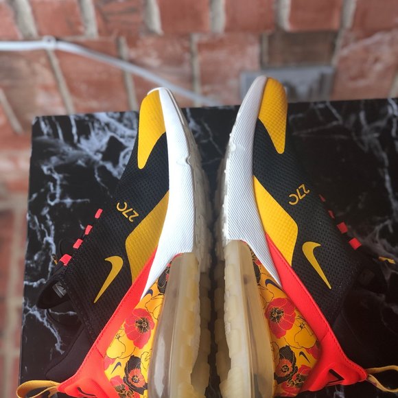 Nike Airmax 27C Floral Heel Orange Sneakers Size10 - Picture 5 of 8